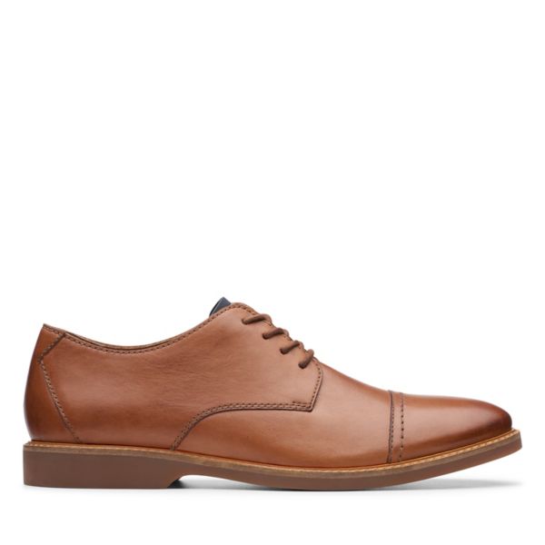 Clarks Mens Atticus Cap Wide Fit Shoes Brown | USA-7081962